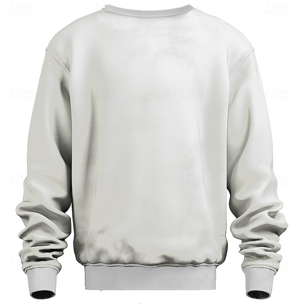 Homens Moletom Moletom Manga Longa Moletom Gola Redonda Artistíco Abstracto 3D Estampado Streetwear Crewneck 3D Primavera Outono Inverno de 2025 por $29.99 –P2