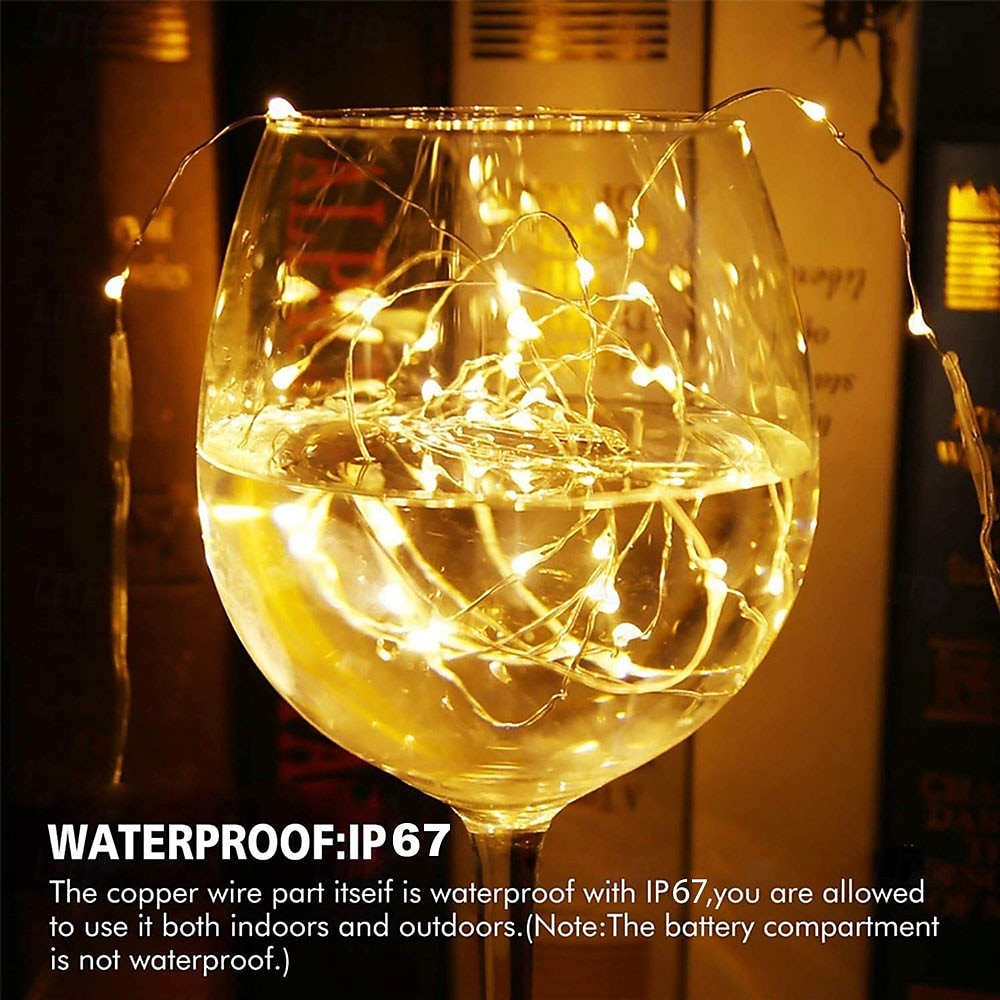 Elegant Wedding Reception Party 2pcs USB LED String Light 5M/10M/20M Telecontrol 8Mode Remote Control Lights Fairy garlands Wedding Christmas Holiday Decor lamps 2025 - $15.99 –P5