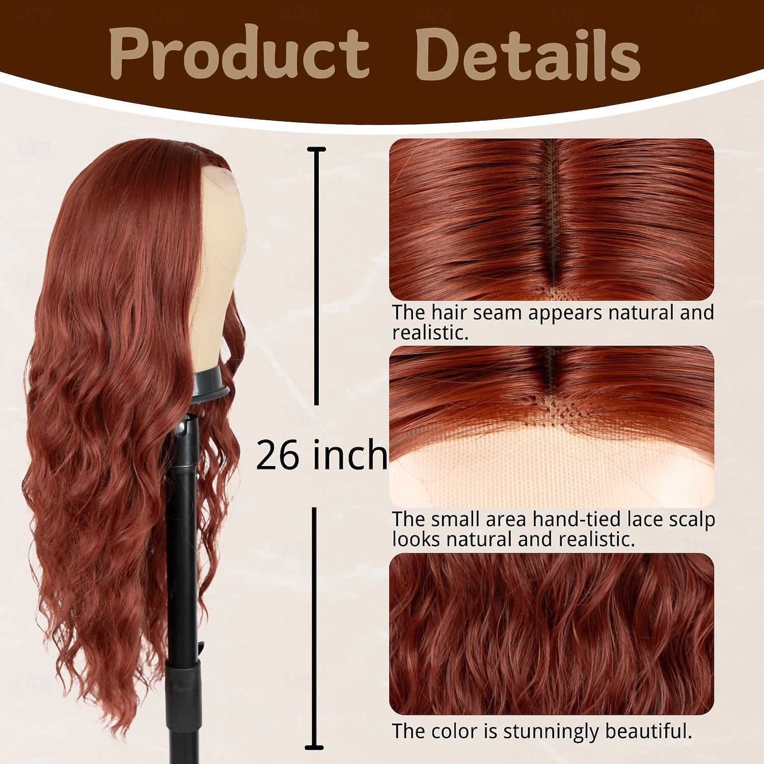 Long Wig for Women Middle Part Wavy Women Charming Wigs Realistic Natural Looking Synthetic Heat Resistant Fiber Wig for Daily Party Use 2025 - $25.99 –P7