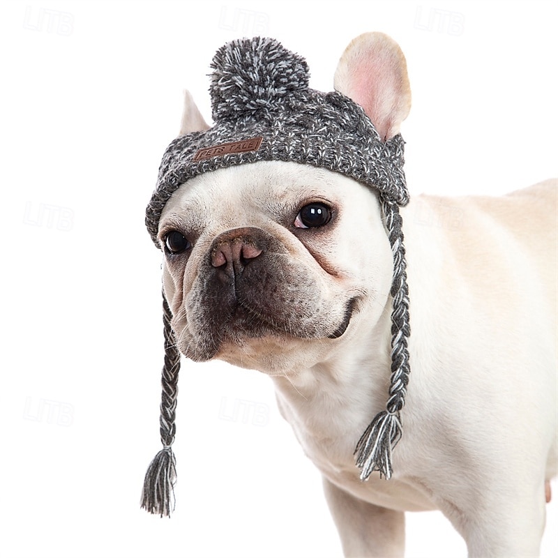 Gorro de punto acogedor para perros: accesorio de invierno cálido, resistente al viento y suave para mascotas de razas pequeñas y grandes: perfecto para actividades al aire libre en climas fríos 2025 - $15.99 –P7