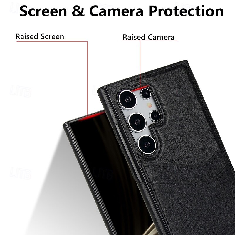 телефон Кейс для Назначение SSamsung Galaxy S25 S24 S24 ФЭ S23 Ultra Plus S22 Плюс Ультра A55 5G A15 A14 A54 А73 Кейс на заднюю панель Разъем для карты Защита от удара Ретро ТПУ Кожа PU 2025 - $14.99 –P2