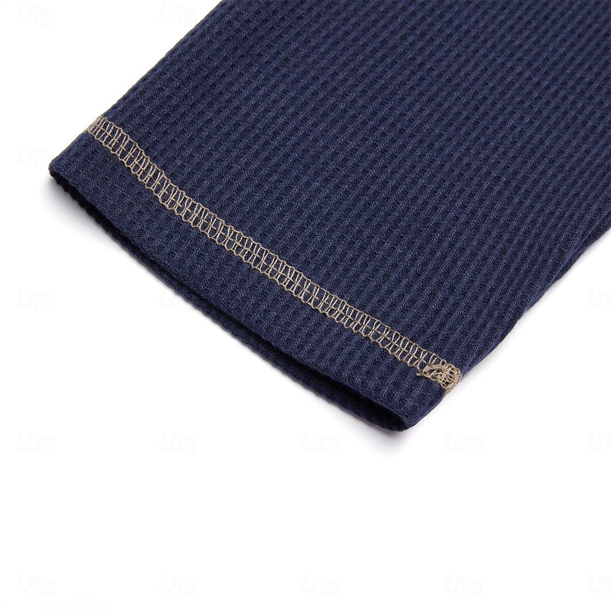 Men's T Shirt Henley Shirt Waffle Knit Tee Tee Top Long Sleeve Henley Spring &  Fall Color Block Fashion Designer Basic Patchwork Vacation Street Going out Black White Blue Top Tee for Men 2025 - $18.99 –P9