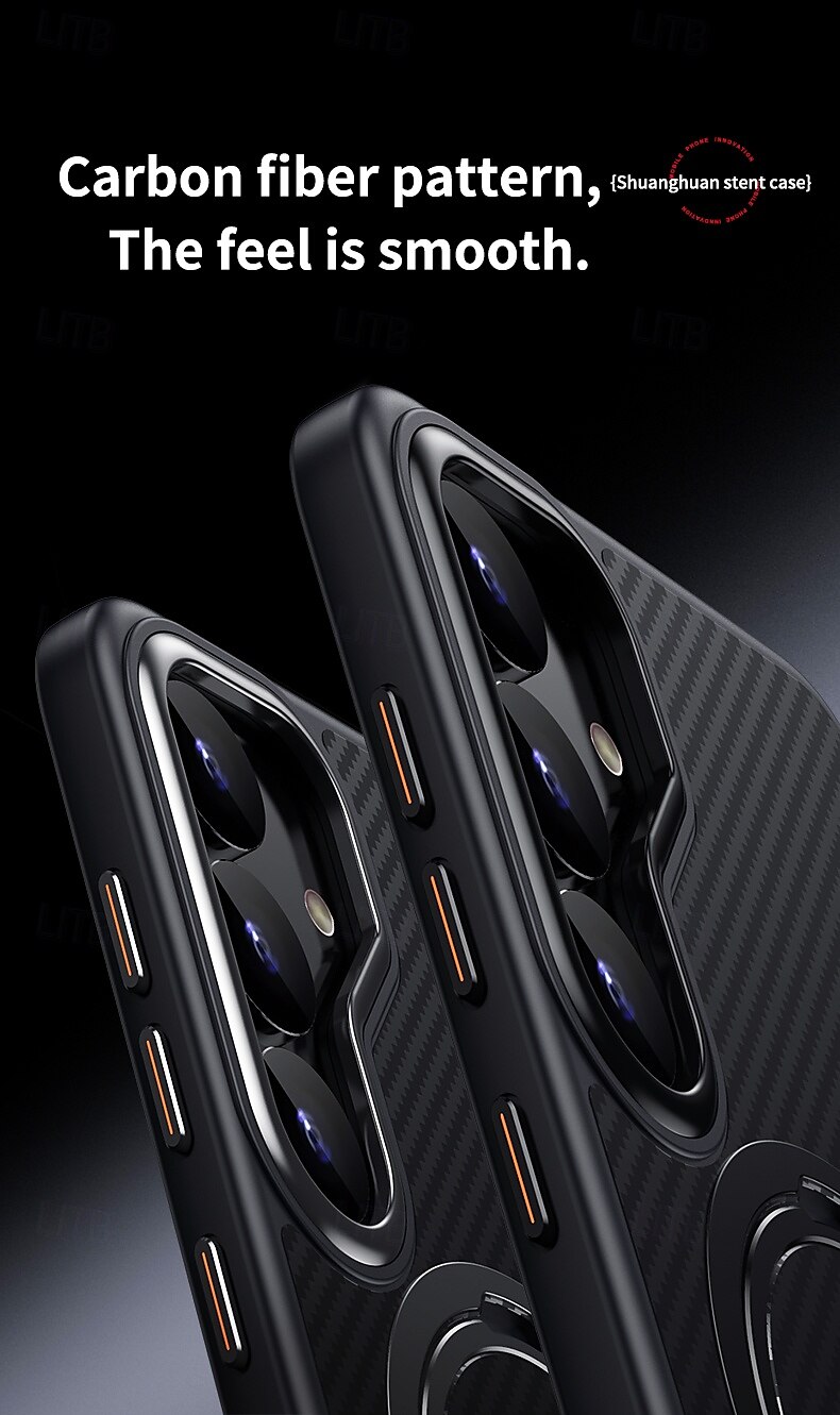 Phone Case For Samsung Galaxy S24 S24 Ultra Plus S23 S23 Ultra S25 Ultra Back Cover with Stand Holder Magnetic Support Wireless Charging Retro TPU PC 2025 - $23.99 –P9