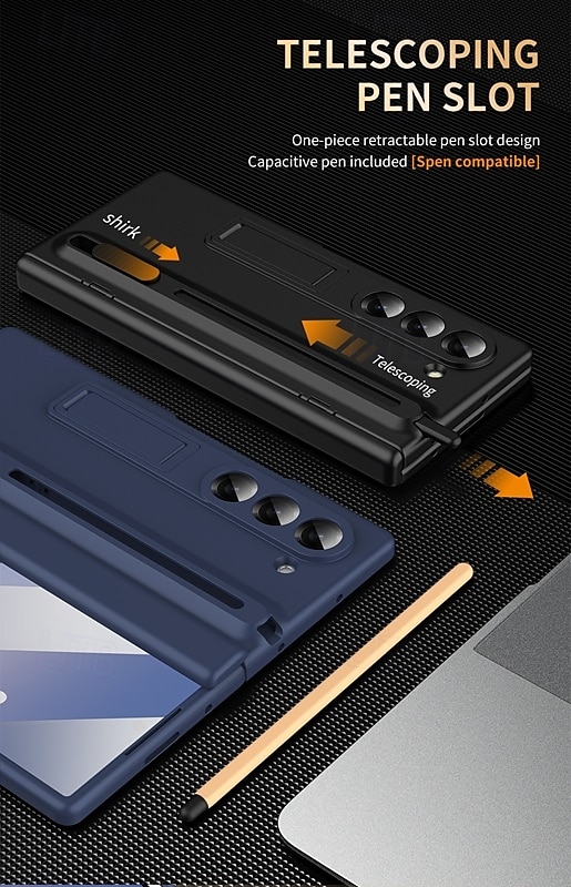 2025年 Samsung Galaxy Z Fold 6 Z Fold 5 Z Fold 4 Z Fold 3 用の電話ケース バックカバー スタンドホルダー ショックプルーフ レトロ TPU シリコン コレクション – $41.99 –P5