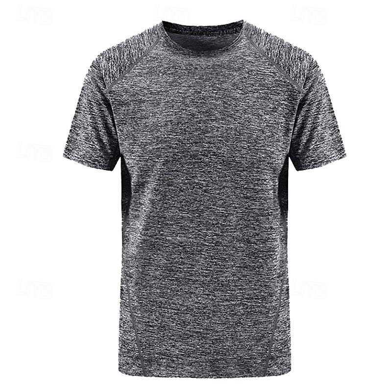 Per uomo maglietta Manica corta Girocollo Maglietta Maglietta con muscoli Maglietta a maniche corte Esterno Asciugatura rapida Allenarsi Morbido Traspirante Poliestere Borgogna Blu Reale Blu scuro del 2025 a $15.99 –P1