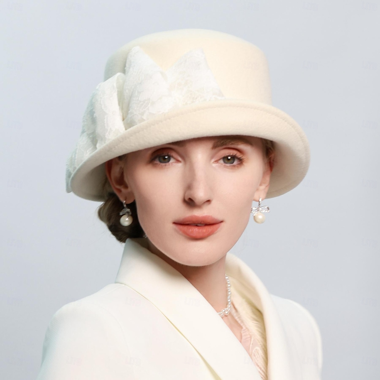 kalapok 100% gyapjú tányér / cloche sapka esküvői tea party elegáns esküvő csípős fejfedővel 2025 - $46.99 –P1