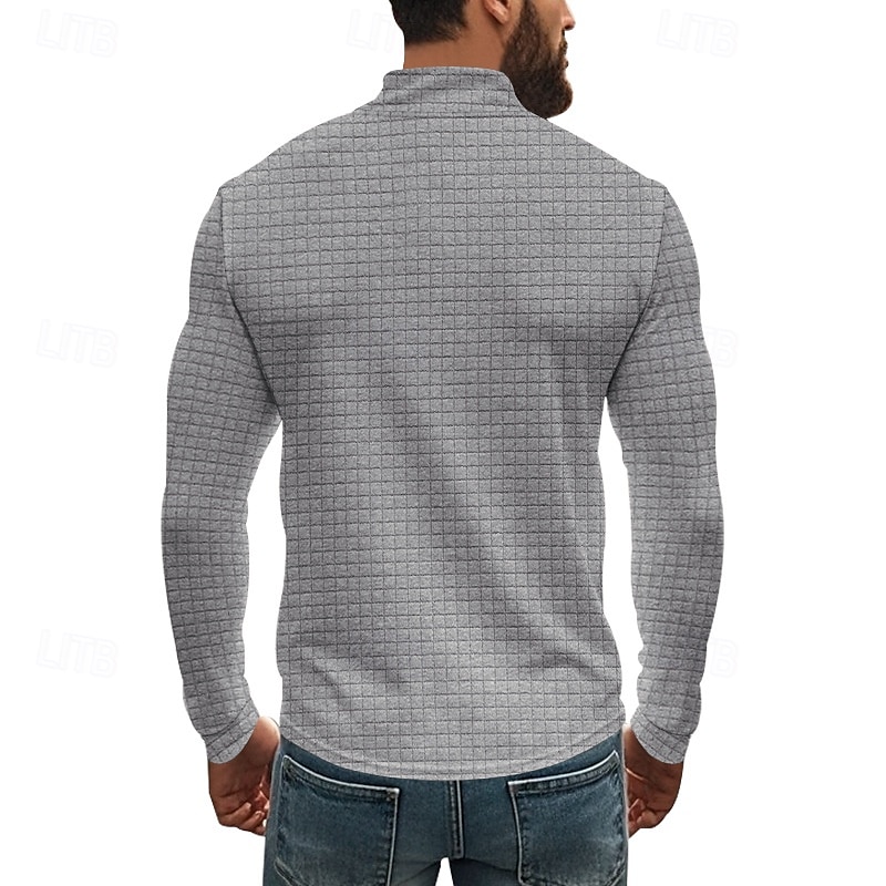 Homme Sweat-shirt Sweat-shirt quart de fermeture éclair Noir Blanche Vin Vert Véronèse Kaki Demi-zip Uni Texturé Sport & Loisir Quotidien Fête Polyester Streetwear Basique Occasionnel Printemps de 2025 ? $21.99 –P11