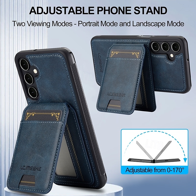 Phone Case For Samsung Galaxy S24 Ultra S24 Plus S24 S24 FE S23 S23 Ultra S23 Plus S22 S22 Plus  Ultra S21 FE Back Cover with Stand Holder Magnetic Support Wireless Charging Retro TPU PU Leather 2025 - $19.99 –P5