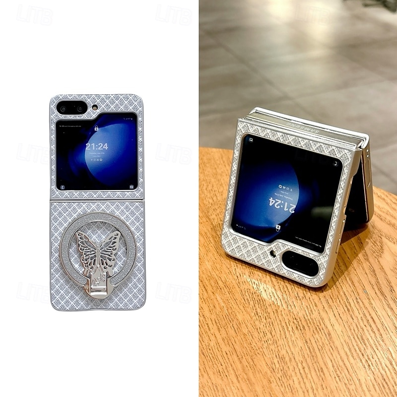 telefono Custodia Per Samsung Galaxy Z Flip 7 Z Flip 6 Z Flip 5 Z Flip 4 Copertura Posteriore con Supporto Magnetico Supporta la Ricarica Wireless Retrò PC del 2025 a $19.99 –P3