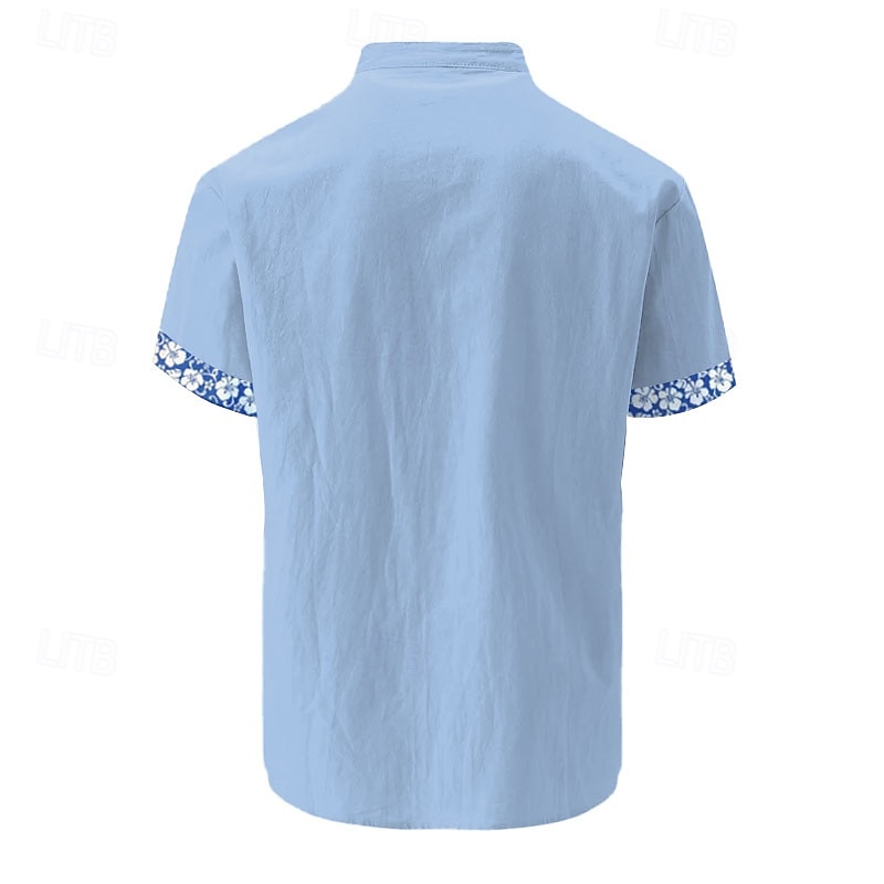 Bărbați Floral Cămașă hawaiană Cămașă Aloha Manșon scurt Hawaiană Stațiune Vacanță Casual Vară Primăvară Răsfrânt Butonul sus Alb Galben Roz Îmbujorat Albastru piscină 2025 - $24.99 –P6
