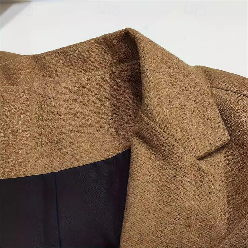Men's Vest Gilet Vacation Daily Date Fashion Casual Spring & Fall Buttons Pocket Polyester Comfortable Plain Single Breasted One-button Lapel Regular Fit Khaki Vest 2025 - $39.99 –P5