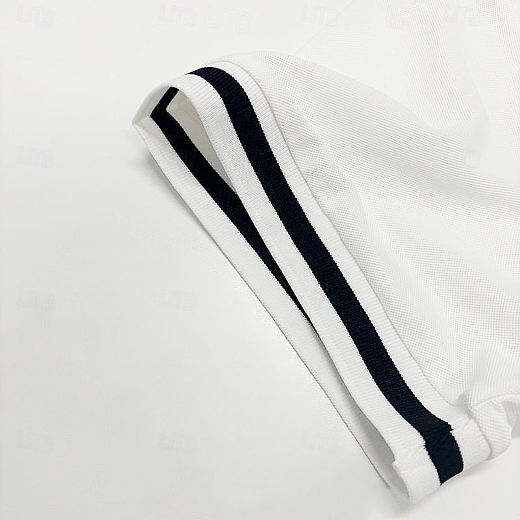 Men's Polo Shirts Golf Shirt Business Formal Lapel Short Sleeve Basic Comfortable Color Block Patchwork Front Pocket Summer Spring Regular Fit Light Blue White Navy Blue Polo Shirts 2026 - $24.99 –P7