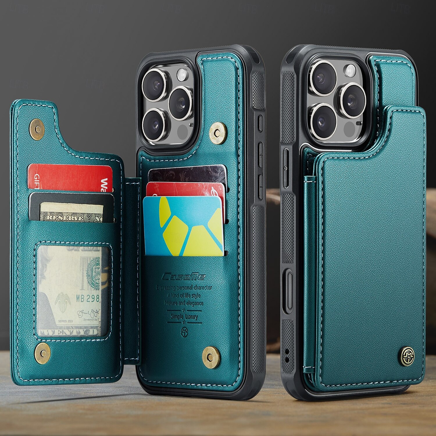 Phone Case For iPhone 16 Pro Max Plus iPhone 15 Pro Max Plus iPhone 14 13 12 11 Pro Max Plus Back Cover with Stand Holder Card Slot Shockproof Retro TPU PC 2025 - $18.99 –P13
