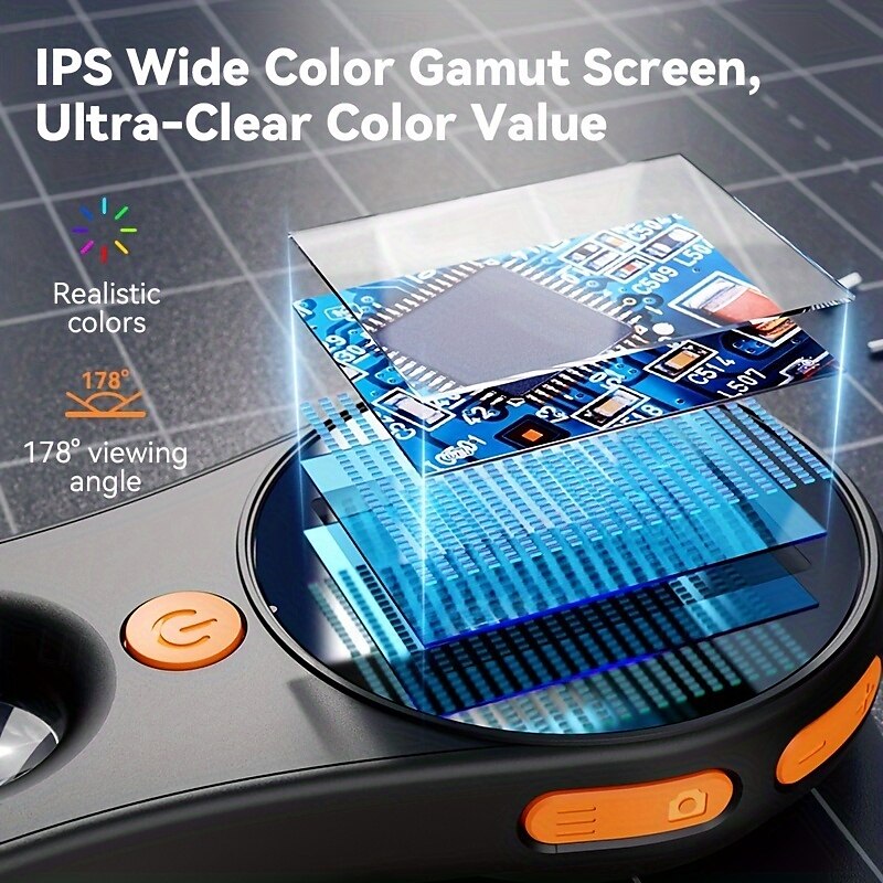 Digital Handheld Microscope Fixed Focus Lens Magnifier 500x Magnification Inch Megapixels with Screen IPS Light 2 2 LED with Collection Glass 2025 - $59.99 –P4