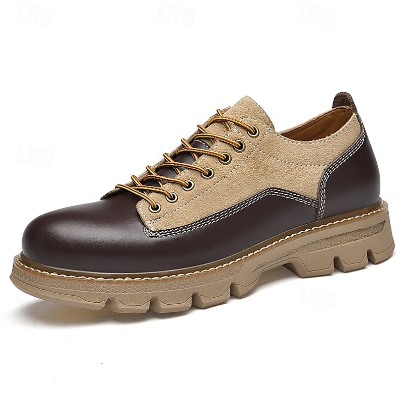 scarpe stringate in pelle sintetica e pelle scamosciata resistenti da uomo: calzature casual eleganti per l'uso quotidiano e all'aperto del 2025 a $28.99 –P4