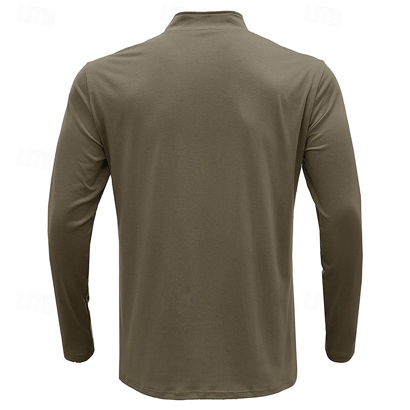 Herr Quarter Zip Polo Golf pikétröjor Utomhus Casual Fjärdedels blixtlås Långärmad Mode Modern Ensfärgat Stickat Vår & Höst Standardpassform Svart Vit Marinblå Mörkgrön Brun Quarter Zip Polo 2025 - $22.99 –P9