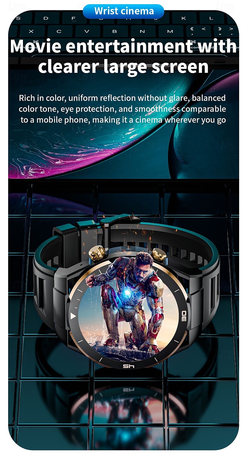 iMosi PG888 Android Smart Watch Men 2G/32G Storage HD Dual Camera NFC 2G 4G SIM Card WIFI Wireless Fast Internet Access Eurasian version 2025 - $137.79 –P8