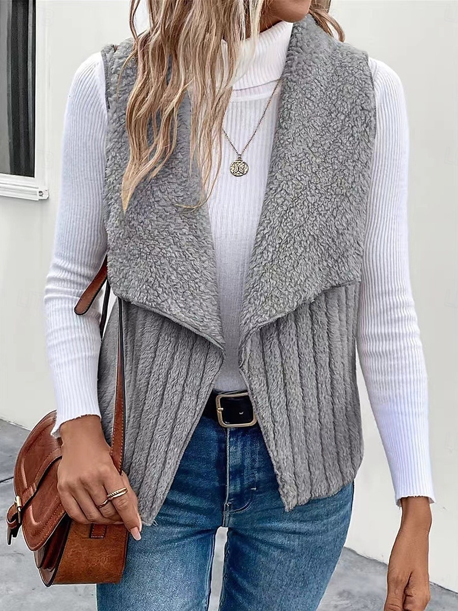 Femme Veste décontractée Extérieur Patchwork Couleur unie Coupe Vent Mode Standard Vêtements d'extérieur Sans Manches Automne gris rosé pâle S de 2025 ? $22.99 –P8