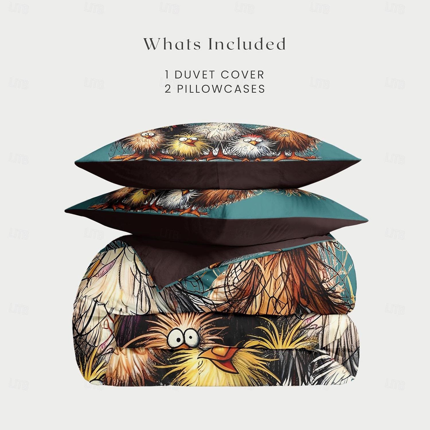 Rooster Funny Duvet Cover Set 100% Cotton Soft and Comfortable Bedding Set with Fun Rooster Print Cozy and Stylish Perfect for Bedroom Decor Easy Care and Machine Washable 2025 - $60.99 –P26