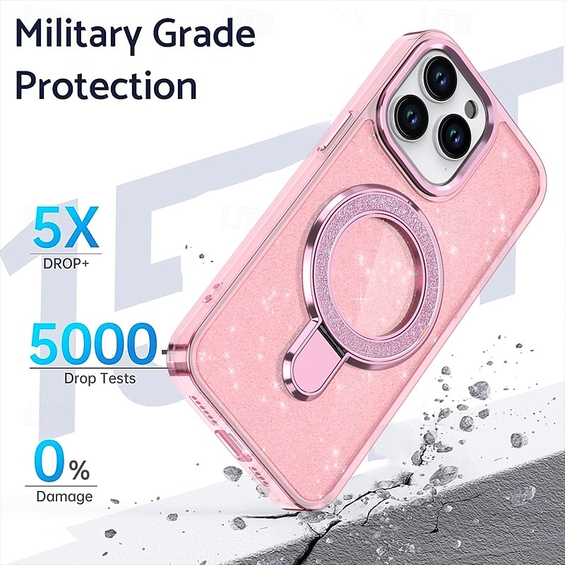 телефон Кейс для Назначение iPhone 16 Про Макс Плюс Айфон 15 Про Макс Плюс iPhone 14 13 12 Pro Max Plus Кейс на заднюю панель со стендом Блеск Блеск Блестящий Защита от удара Ретро ПК Силикон 2025 - $20.99 –P2