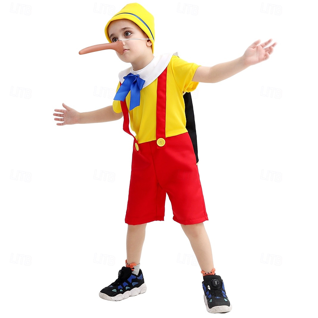Costum de petrecere Pinocchio Costume film / teme TV Pentru copii Băieți Halloween Carnaval Performanță Scenă Îmbrăcați-vă 2026 - $35.99 –P8
