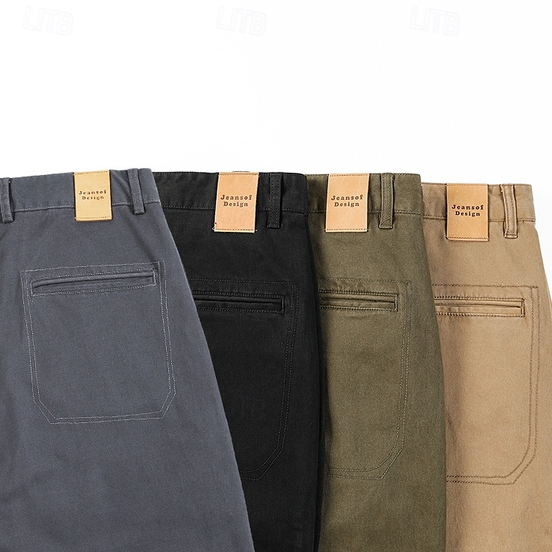 Per uomo Joggers Pantaloni a carota affusolati Tasca Tinta unica Lunghezza intera All'aperto Vacanza Feste Vacanza Vintage CachiA Nero Micro-elastico del 2025 a $44.99 –P20