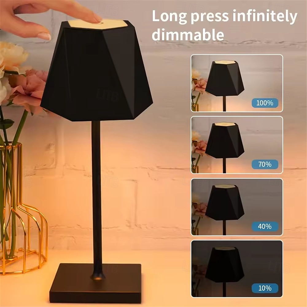 Rechargeable LED Table Lamp - Wireless Touch Desk Lamp USB Powered for 3 colors Movable Touch Lamp LED Light 1pc 2025 - $31.99 –P4