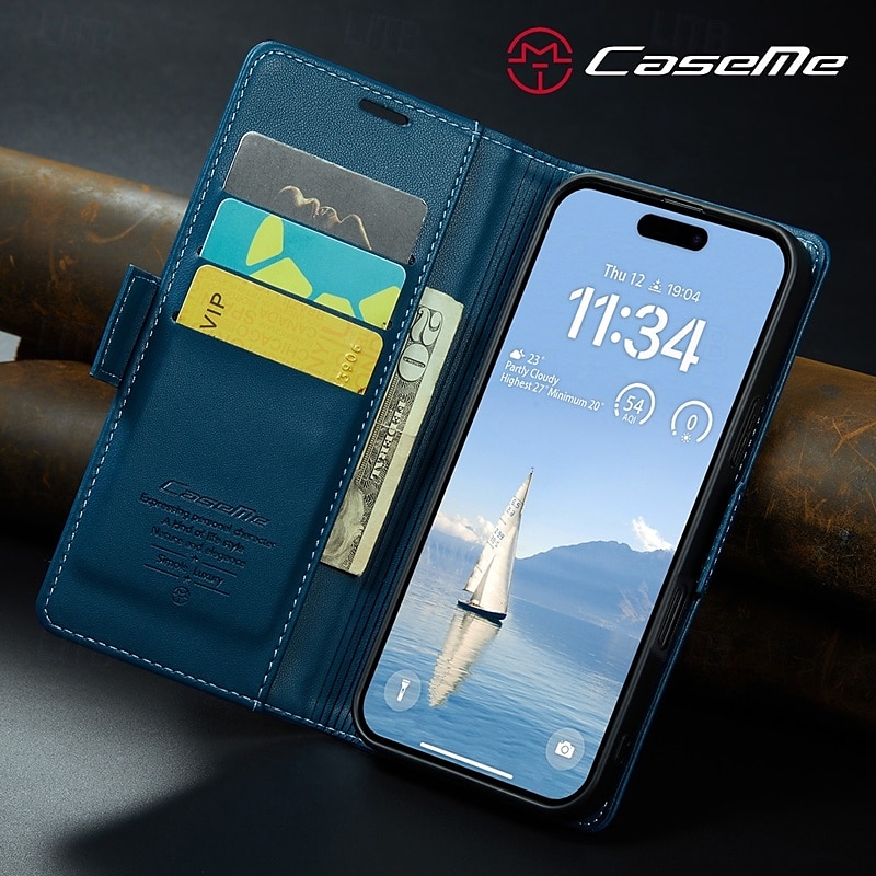 Чехол для телефона для iPhone 16 Pro Max Plus iPhone 15 Pro Max Plus iPhone 14 13 12 11 Pro Max Plus Mini Чехол с подставкой Магнитный слот для карт Ретро TPU PU Кожа 2025 - $16.99 –P3