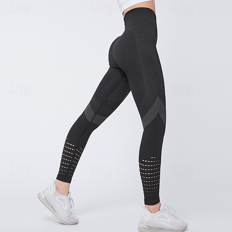 Mujer Pantalones de yoga Mallas Leggings de Yoga Cortado Básico Control de barriga Levantamiento de tope Alta cintura Yoga Entrenamiento de gimnasio Pilates Calzas Cortas Mallas Leggings Moda Negro 2025 - $15.49 –P11