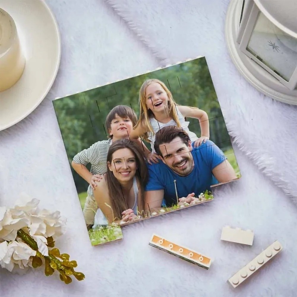 Személyre szabott fénykép építőkocka puzzle testre szabott esküvői ajándék párnak blokk esküvői ajándék négyzet alakú kétoldalas DIY művészeti kép felnőtteknek blokk puzzle otthoni dekoráció 3D tégla 2025 - $15.49 –P7