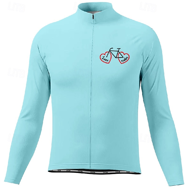 Herr Cykeltröja Grafisk Bokstav & Nummer Långärmad Cykel T-shirt Tröja med 3 bakfickor Bergscykling Snabb tork Anatomisk design Uppsugande Andningsfunktion sporter Mörkrosa Vit Rosa Kläder 2025 - $28.99 –P19