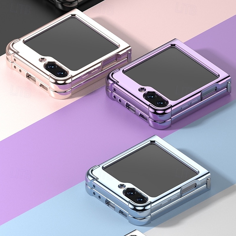 2025年 サムスン ギャラクシー Z フリップ 6 Z フリップ 5 Z フリップ 4 Z フリップ 3 用フォンケース ショックプルーフ プレーティング コレクション – $16.99 –P7