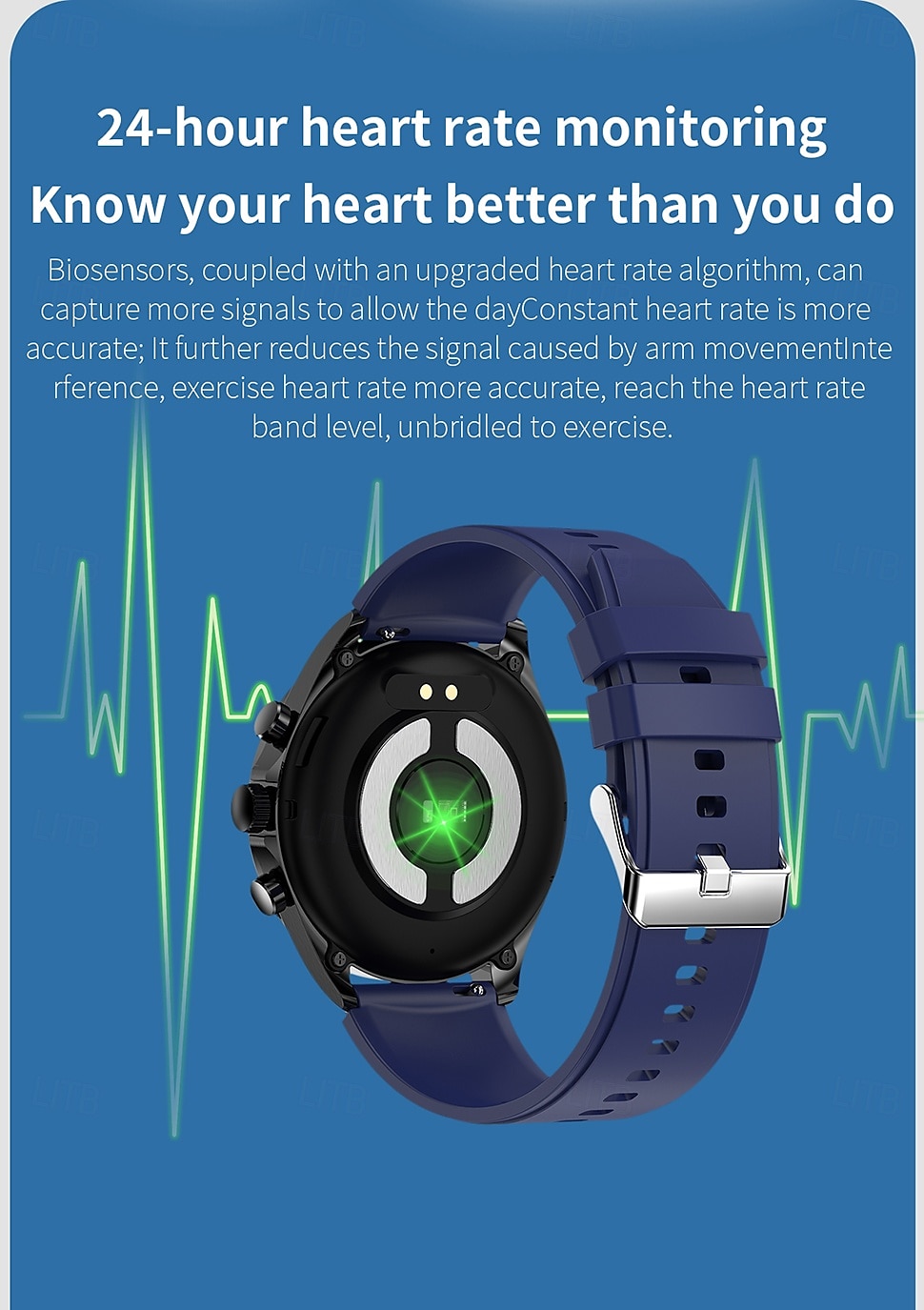 2025年 iMosi ET440 スマートウォッチ 1.39 インチ スマート·ウォッチ ブルートゥース ECG + PPG 温度監視 歩数計 と互換性があります Android iOS 女性 男性 ハンドフリーコール 防水 メディアコントロール IP 67 46mmの時計ケース  コレクション – $73.99 –P10