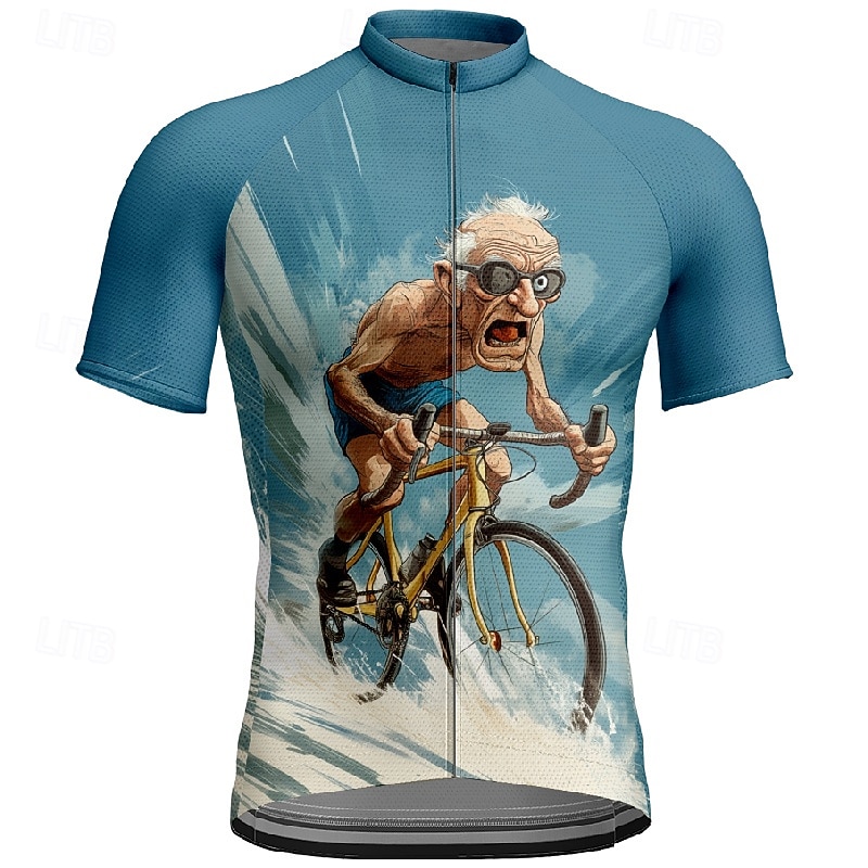 Муж. Велокофты Графика С короткими рукавами Велоспорт Футболка Футболка Джерси с 3 задними карманами Горные велосипеды Быстровысыхающий Анатомический дизайн Фитиль Дышащий Виды спорта 2026 - $30.99 –P17