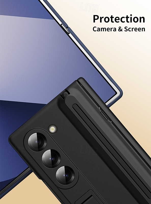 2025年 Samsung Galaxy Z Fold 6 Z Fold 5 Z Fold 4 Z Fold 3 用の電話ケース バックカバー スタンドホルダー ショックプルーフ レトロ TPU シリコン コレクション – $41.99 –P6