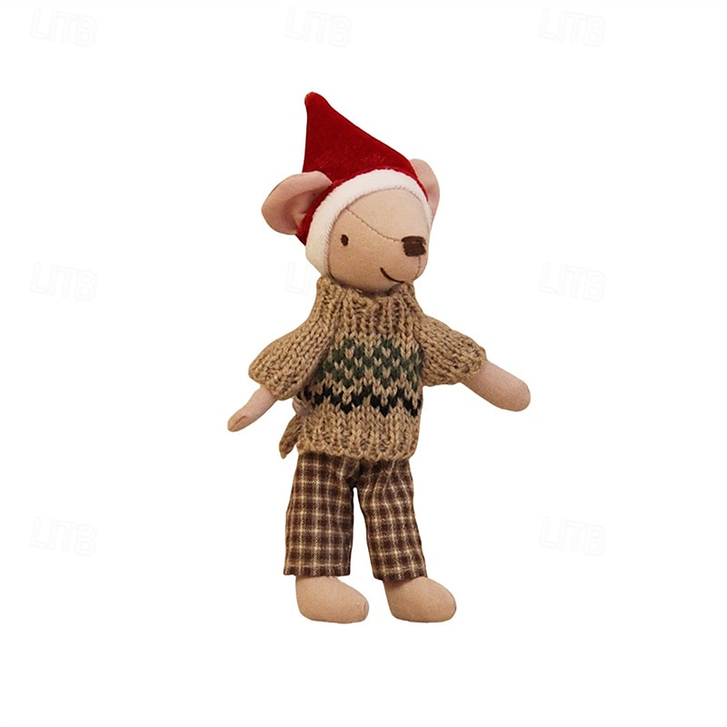 waldorf pop accessoires handgemaakte zachte baby muis meisje begeleiden lappenpoppen verjaardagscadeau gebreide pop schattige meisjes pluche pop knuffel gepersonaliseerde geweven poppenset 2025 - $31.99 –P2