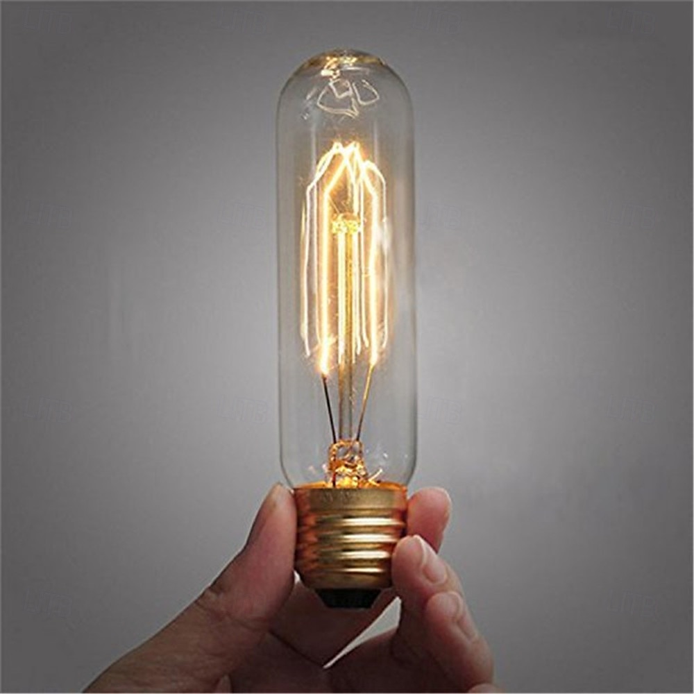 6 τμχ 40w vintage λαμπτήρες Edison t10 e27/e14 βιομηχανικός λαμπτήρας πυρακτώσεως με ρυθμιζόμενο φωτισμό αντίκες ρετρό λάμπα ac220-240v για το σπίτι 2025 - $21.99 –P5