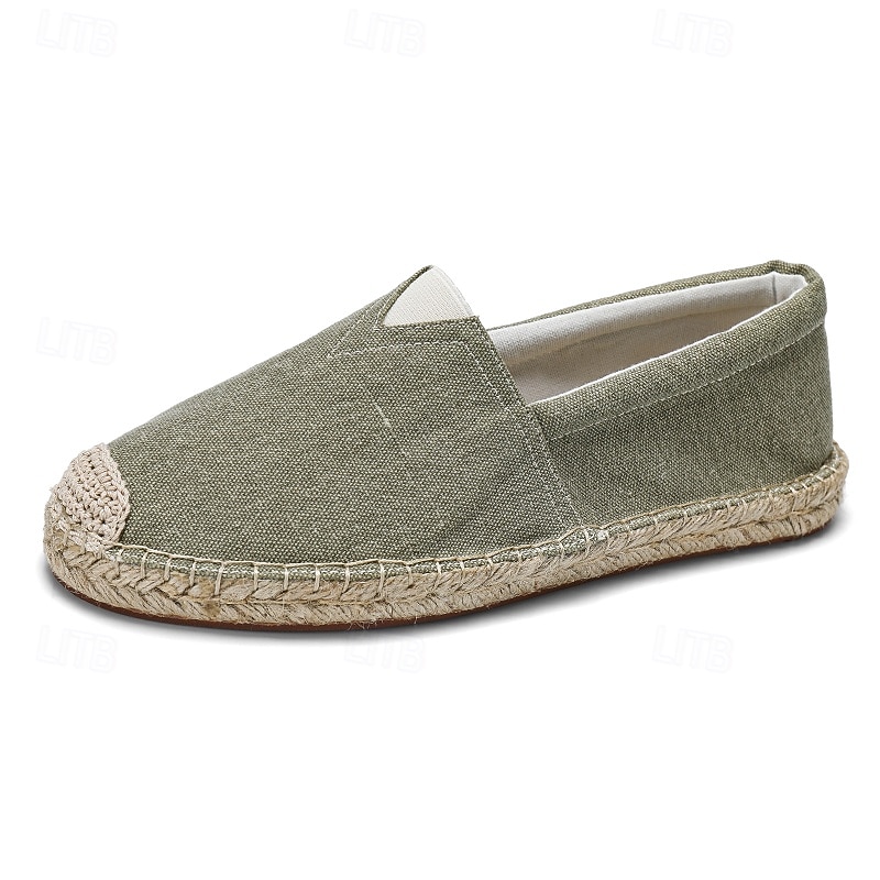 Men's Red Canvas Espadrille Slip-On Shoes with Jute Rope Sole – Comfortable Summer Footwear 2025 - $42.99 –P6