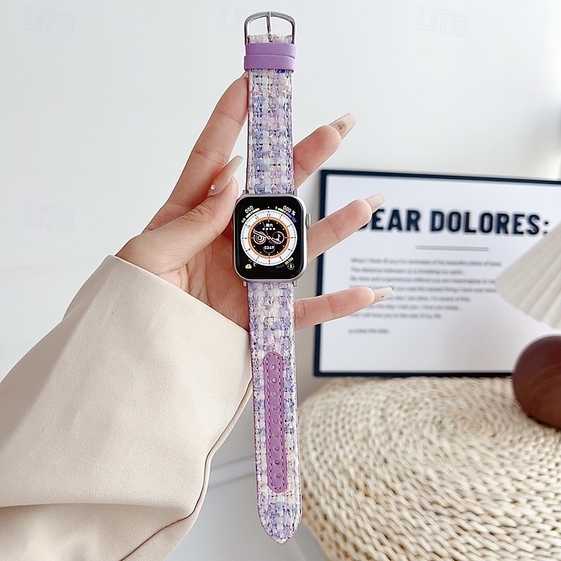 Solo Loop Συμβατό με Ζάντα ρολογιού Apple Watch 38mm 40mm 41mm 42mm 44mm 45mm 49mm Ρυθμιζόμενο Ύφασμα Ανταλλακτικό λουράκι ρολογιού για iwatch Ultra 2 Series 9 8 7 SE 6 5 4 3 2 1 2025 - $17.99 –P16