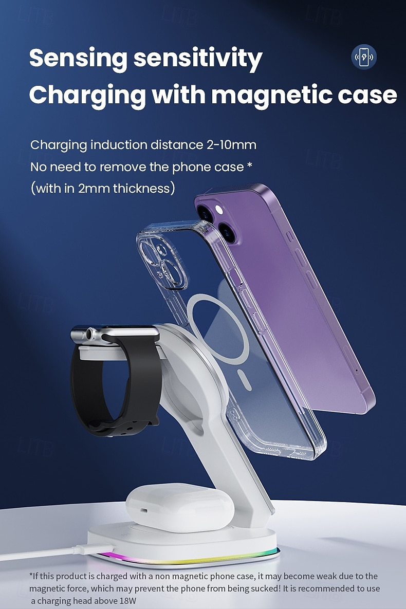 2025年 ワイヤレスチャージャー ワイヤレス充電ステーション CE 高速ワイヤレス充電 3 in 1 用途 スマートウォッチ ワイヤレス充電対応デバイスと互換性があります AirPods 2 / AirPods Pro  コレクション – $41.99 –P7