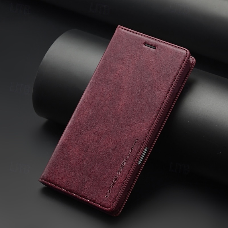 telefon Carcasă Pro iPhone 16 15 14 Pro Max Plus iPhone 13 12 11 Pro Max Mini Flip Cover se stojánkem Magnetické Slot pro kartu Retro TPU PU kůže 2025 - $15.99 –P4