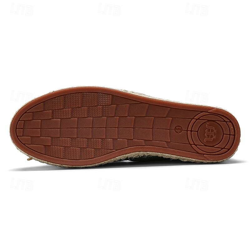Men's Red Canvas Espadrille Slip-On Shoes with Jute Rope Sole – Comfortable Summer Footwear 2025 - $42.99 –P7