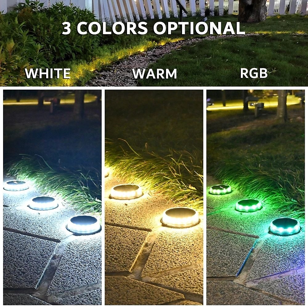 LED Solar Pathway Light Outdoor IP65 Waterproof Super Bright Disk Light 17LED Garden Lawn Pathway Patio Landscape Decoration 4pcs 2025 - $65.99 –P11