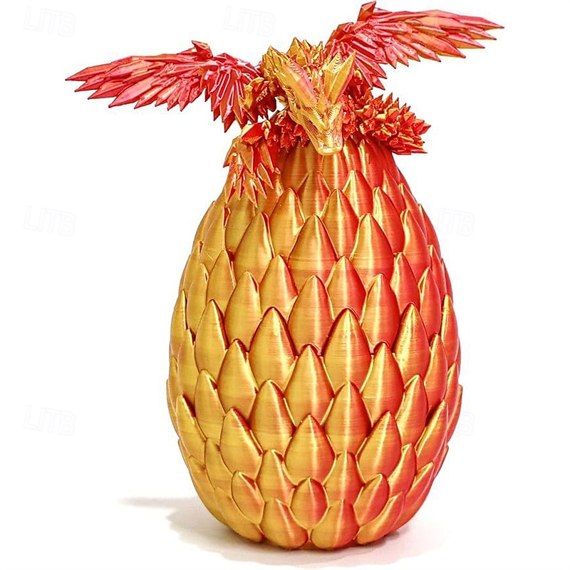 3d-tryckt drake ägg regnbåge flygande drake i färgglada ägg fidget leksak för födelsedagspresent flexibel skrivbord figur dekor 2025 - $35.99 –P9