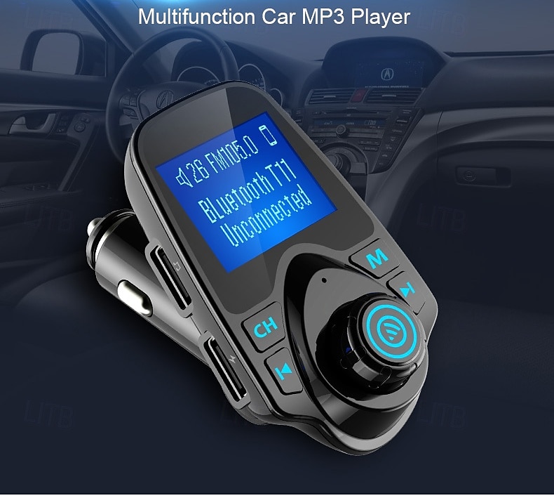 FM Transmitter AUX Audio Stereo Receiver Car MP3 Player Dual USB Car Charger Handfree BT 5.0 Car Kit 2025 - $43.99 –P1