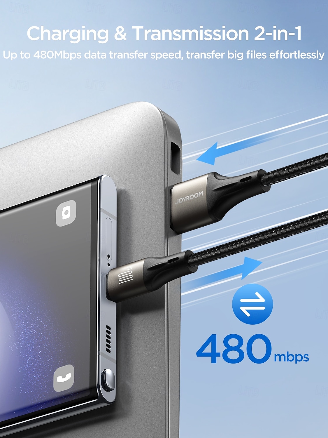 Joyroom USB C Cable 100W 3.9ft USB A to USB C 3 A Fast Charging Nylon Braided For Macbook iPad Samsung Phone Accessory 2025 - $14.99 –P6