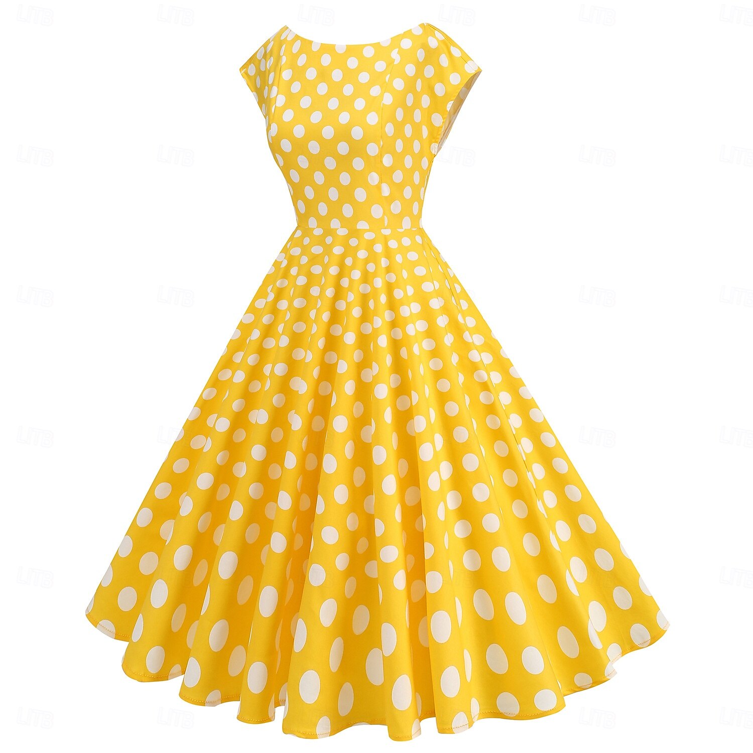 Retrò Vintage Anni 1950 Abito da cocktail Vestito Vestito Svasato A Pois Griglia / Plaid Per donna Mascherata Evento / Festa Addio al Nubilato Festival Adulti Vestito Abiti per il ritorno del 2025 a $35.99 –P12