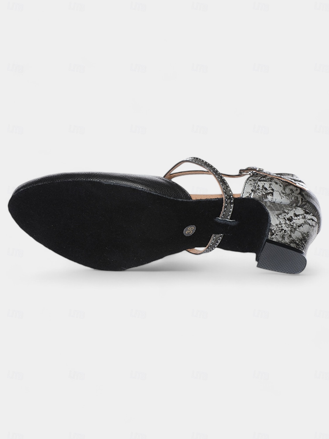 chaussures de danse latine classiques en cuir noir pour femmes avec semelle en daim souple et brides croisées | parfaites pour l'entraînement et les performances de 2025 ? $46.99 –P7