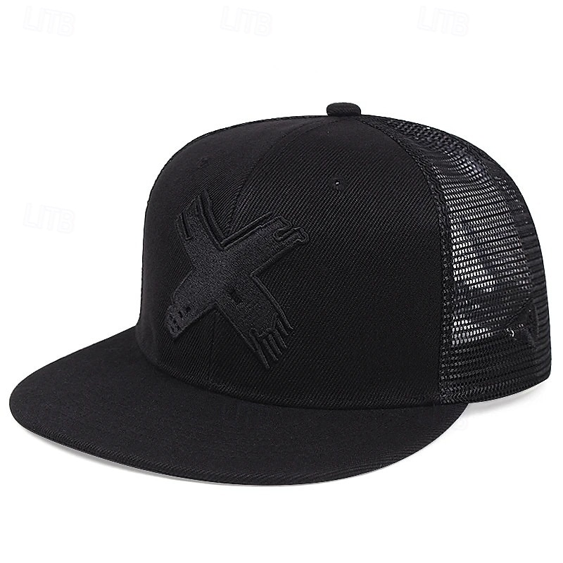 Herren Snapback Cap Cap Basecap Sonnenhut Kappe Mesh-Kappe Schwarz Weiß Baumwolle Gitter Netzrücken Modisch Brautkleider schlicht Strasse Täglich Graphic Einstellbar Sonnenschutz Atmungsaktiv 2025 - $7.99 –P1