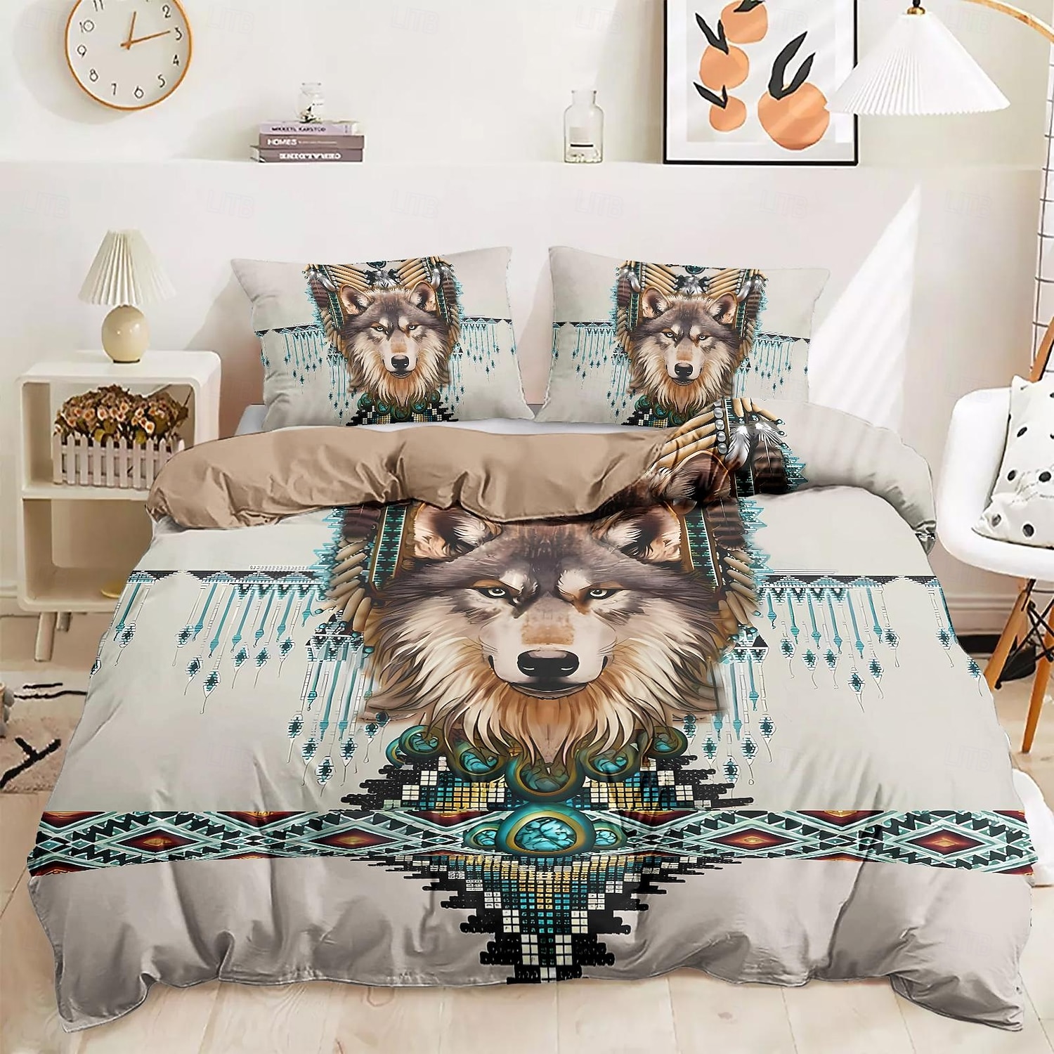 eläinten boheemityylinen pussilakanasetti 100% puuvillaa pehmeä hengittävä kangas boho eläinprintit pussilakana ja tyynyliinat hypoallergeeniset ihoystävällinen kestävä haalistumaton täydellinen boho-makuuhuoneeseen 2025 - $60.99 –P8